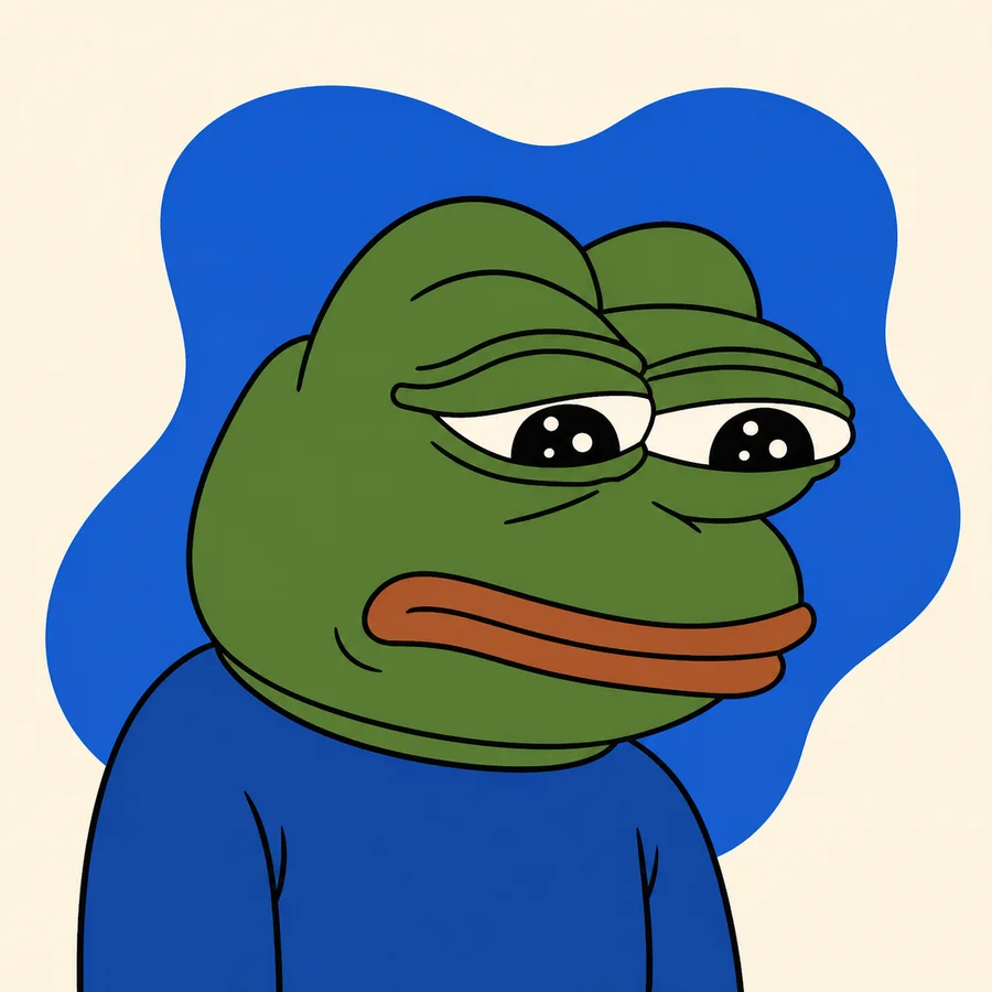 Sad frog meme illustration ready to upload